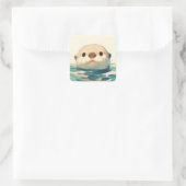 Sticker Carré L'Eau Que Tu Fais À Otter ? (Sac)