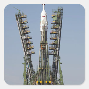 Sticker Carré L'échafaudage de lancement est augmenté dans