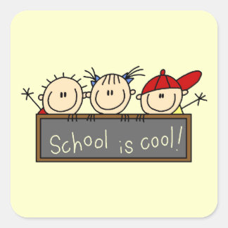 Sticker Carré L'école est Cool