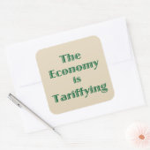 Sticker Carré L'économie est à la traîne (Enveloppe)