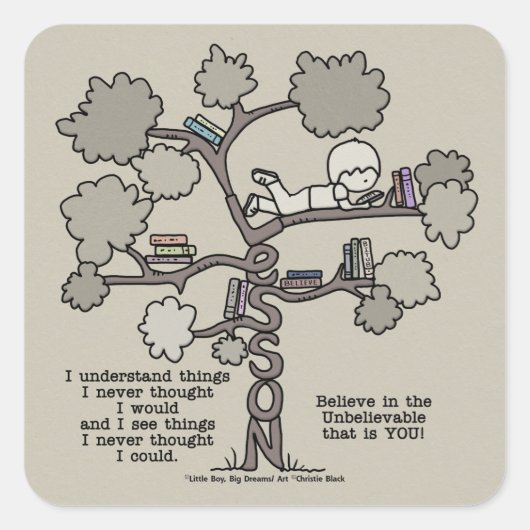 Sticker Carré Leçons apprises (Devant)