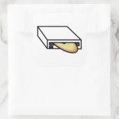 Sticker Carré Lecteur DVD (Sac)