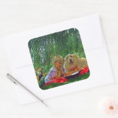 Sticker Carré lecture d'été (Enveloppe)