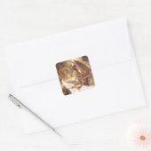 Sticker Carré Lecture du livre Golden Dragon (Enveloppe)