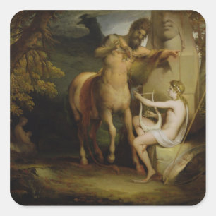 Sticker Carré L'éducation d'Achille, c.1772 (huile sur toile)