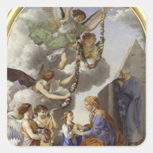 Sticker Carré L'éducation de la Vierge