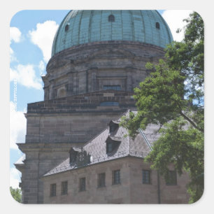 Sticker Carré L'église Sainte-Élisabeth à Nuremberg, Allemagne