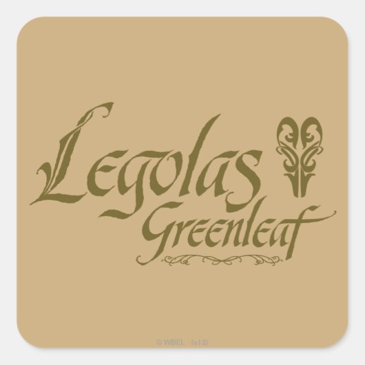 Sticker Carré LEGOLAS GREENLEAF™ Nom (Devant)