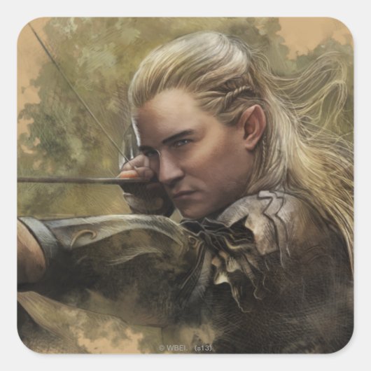 Sticker Carré LEGOLAS GREENLEAF™ Sketch (Devant)
