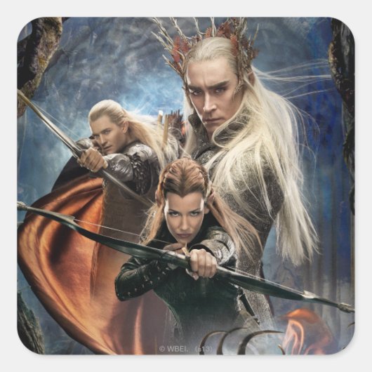 Sticker Carré LEGOLAS GREENLEAF™, TAURIEL™ et Thranduil (Devant)