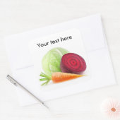 Sticker Carré Légumes coupés (Enveloppe)