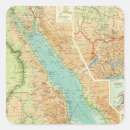 Sticker Carré L'Egypte et le Nil (Devant)