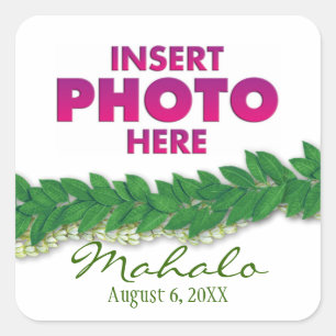 Sticker Carré lei hawaïen