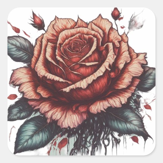 Sticker Carré L'élégance de la nature (Devant)