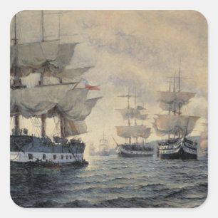 Sticker Carré L'embarquement de l'expédition libératrice de Pe