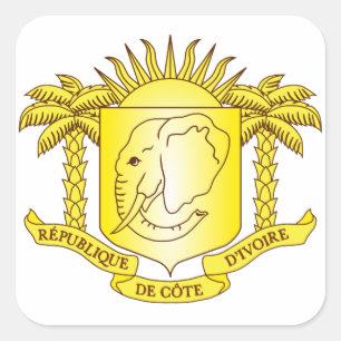 Sticker Carré l'emblème de la côte d'ivoire