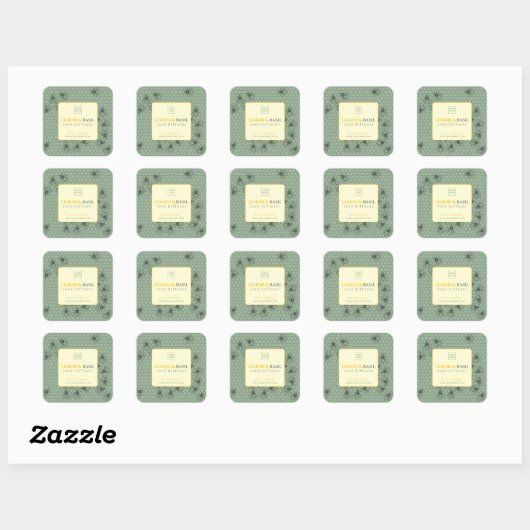 Sticker Carré Lemon & Basil Reed Diffuser Label (Feuille)