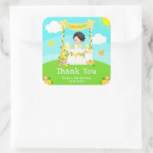 Sticker Carré Lemonade Black Hair Boy Anniversaire Merci (Sac)