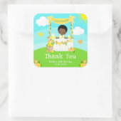 Sticker Carré Lemonade Dark Ski Boy Anniversaire Merci (Sac)