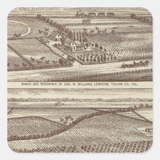 Sticker Carré Lemoore, ranchs Armona (Devant)