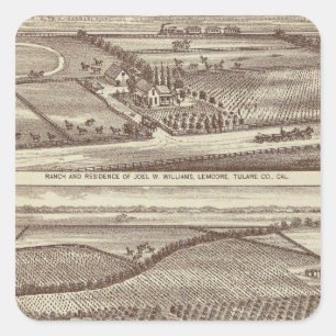 Sticker Carré Lemoore, ranchs d'Armona