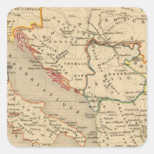 Sticker Carré L'Empire Grec, l'Italie, 1125 un 1200