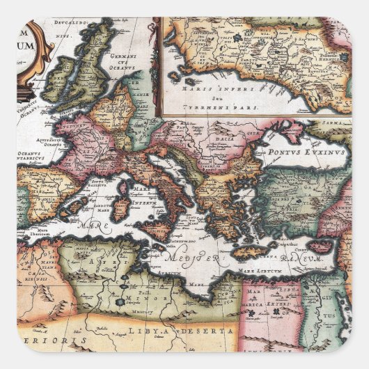 Sticker Carré L'Empire romain (Devant)