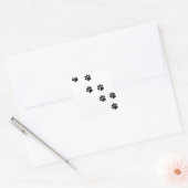 Sticker Carré L'empreinte de patte de chien drôle (Enveloppe)