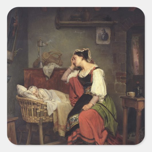 Sticker Carré L'enfant malade (Devant)