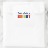 Sticker Carré L'enseignement est un avenir brillant (Sac)