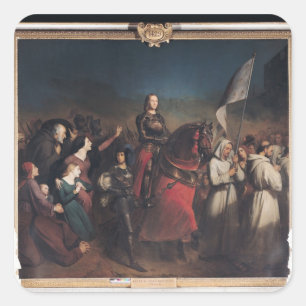 Sticker Carré L'entrée de Jeanne d'Arc dans Orléans