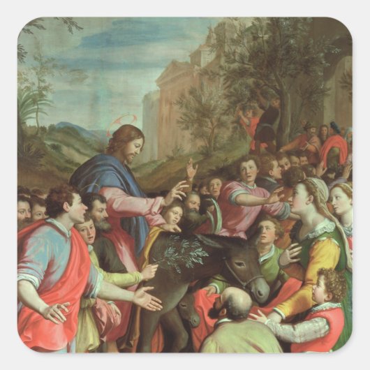 Sticker Carré L'entrée du Christ à Jérusalem (Devant)