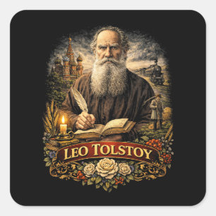 Sticker Carré Léon Tolstoï