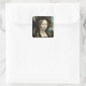 Sticker Carré Leonardo Da Vinci Ginevra De' Benci Peinture (Sac)