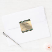 Sticker Carré Leopard Mint Green Parties scintilla (Enveloppe)