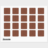 Sticker Carré Leopard Print Dots Rust Terracotta Cheetah Spots (Feuille)