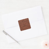Sticker Carré Leopard Print Dots Rust Terracotta Cheetah Spots (Enveloppe)
