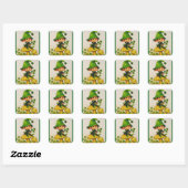 Sticker Carré Leprechaun (Feuille)