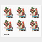 Sticker Carré "Leprechaun Selfie" Chessy Chicken Selfies (Feuille)