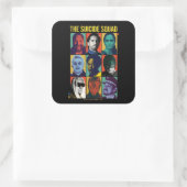 Sticker Carré L'équipe du suicide | Grille Rétro Avec Amanda Wal (Sac)