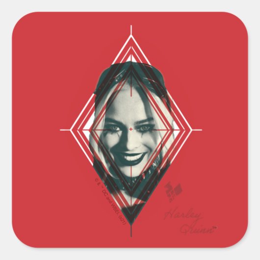 Sticker Carré L'équipe du suicide | Harley Quinn Diamond Target (Devant)