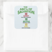 Sticker Carré Les ABC du salut (Sac)