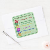 Sticker Carré Les ABC du salut (Enveloppe)