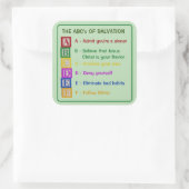 Sticker Carré Les ABC du salut (Sac)