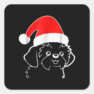 Sticker Carré Les amateurs de Shih Tzu Shih Tzu Vilain cadeau