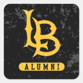 Sticker Carré Les anciens élèves de l'État de Long Beach sont en (Devant)
