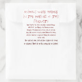 Sticker Carré Les animaux ont été blessés (propres) (Sac)