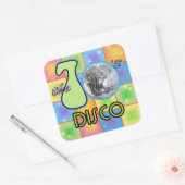 Sticker Carré les années 70 Disco (Enveloppe)