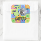 Sticker Carré les années 70 Disco (Sac)