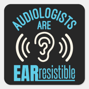 Sticker Carré Les audiologistes sont des résistibles à l'oreille